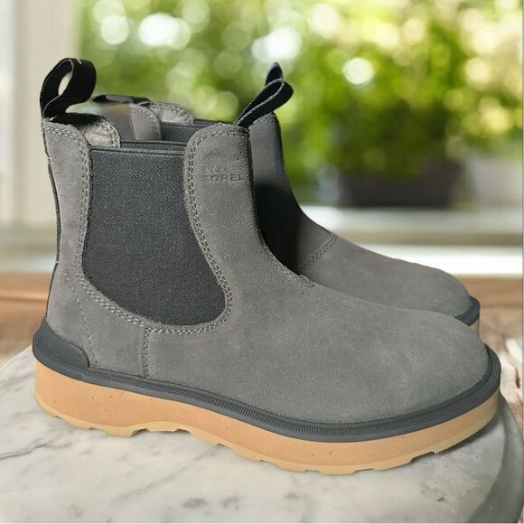 NEW Sorel Hi Line Chelsea Waterproof Suede Boot OUARRY TAWNY BUFF NL4870-052 - Picture 3 of 11